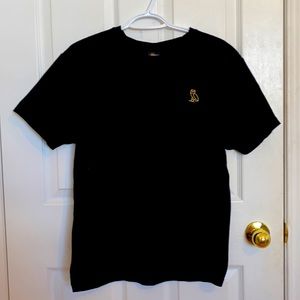 Black OVO T-shirt with gold owl. Size large